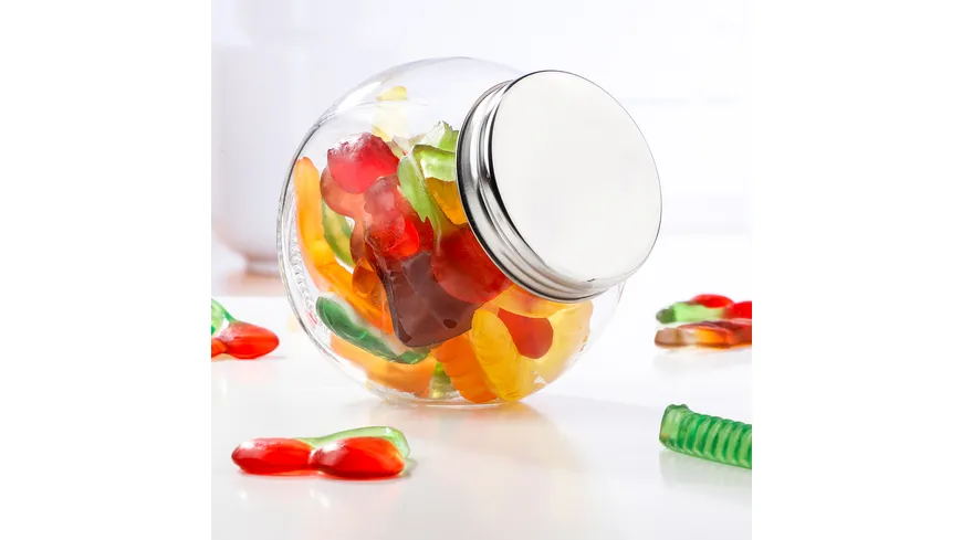 HI Bonbon-Glas mit Metalldeckel 470ml