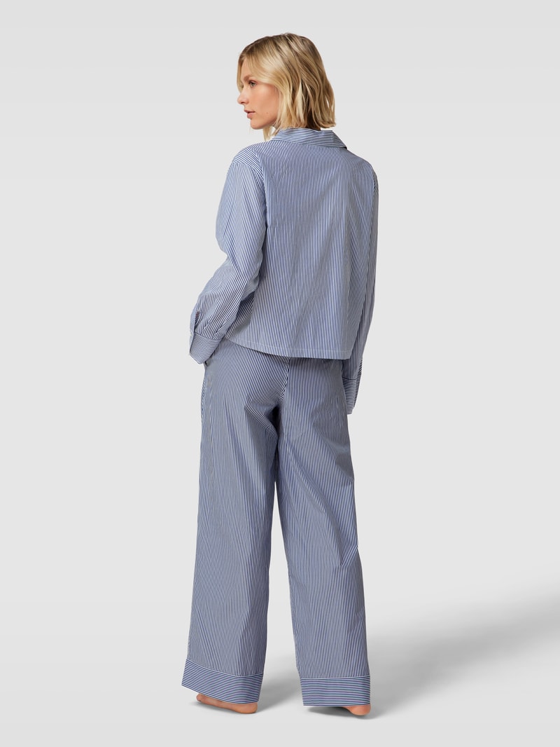 Pyjama mit Streifenmuster in marineblau