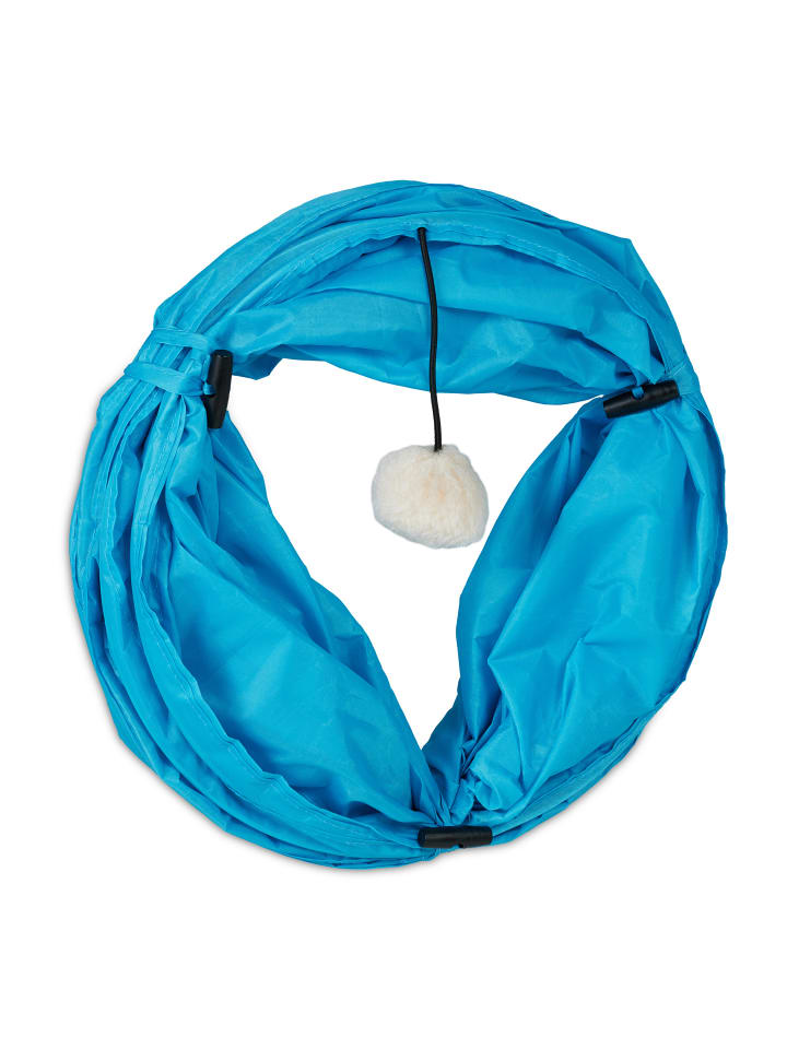 relaxdays Katzentunnel in Blau günstig kaufen onesize