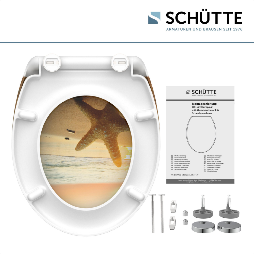 Schütte WC-Sitz SEA STAR Duroplast Motiv Strand