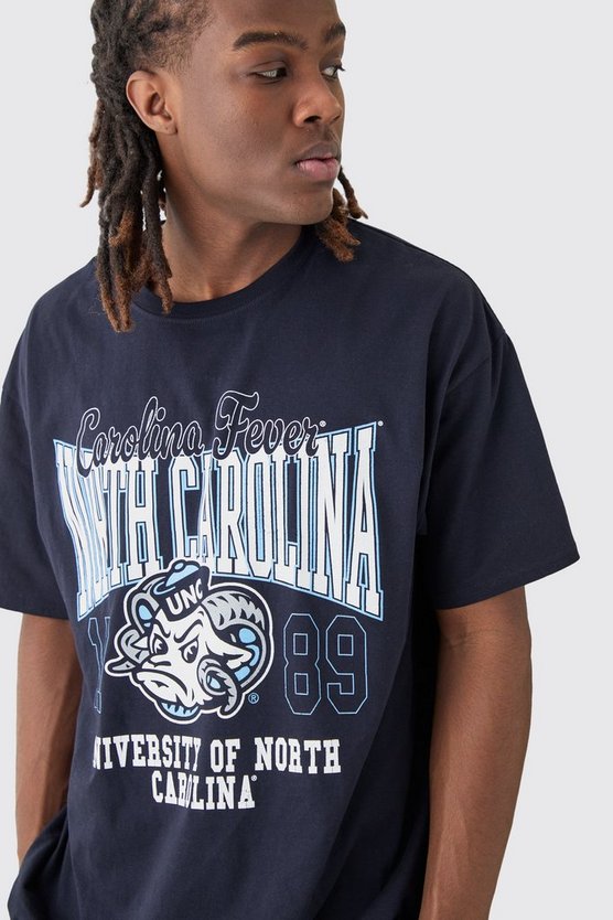 Oversize T-Shirt mit lizenziertem North Carolina-Print