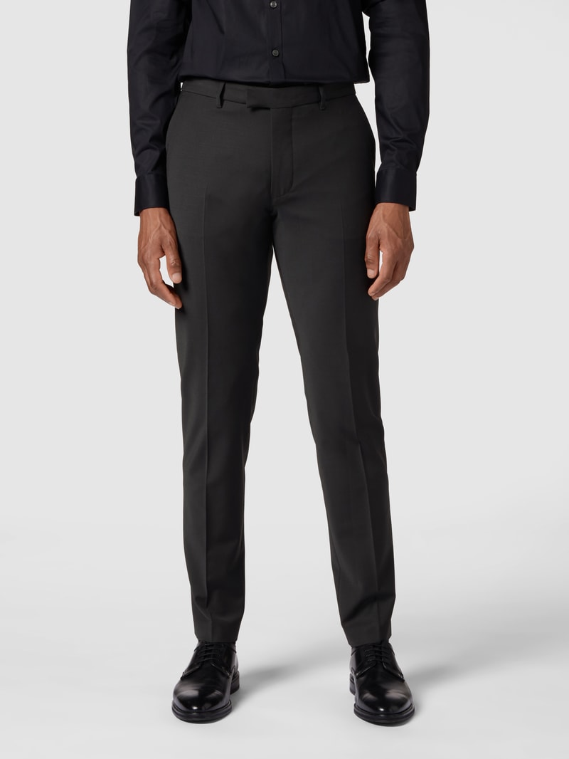 Slim Fit Anzughose mit Stretch-Anteil Modell 'Piet' - 'Drynamic' in schwarz
