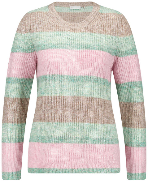 Strickpullover mit Blockstreifen