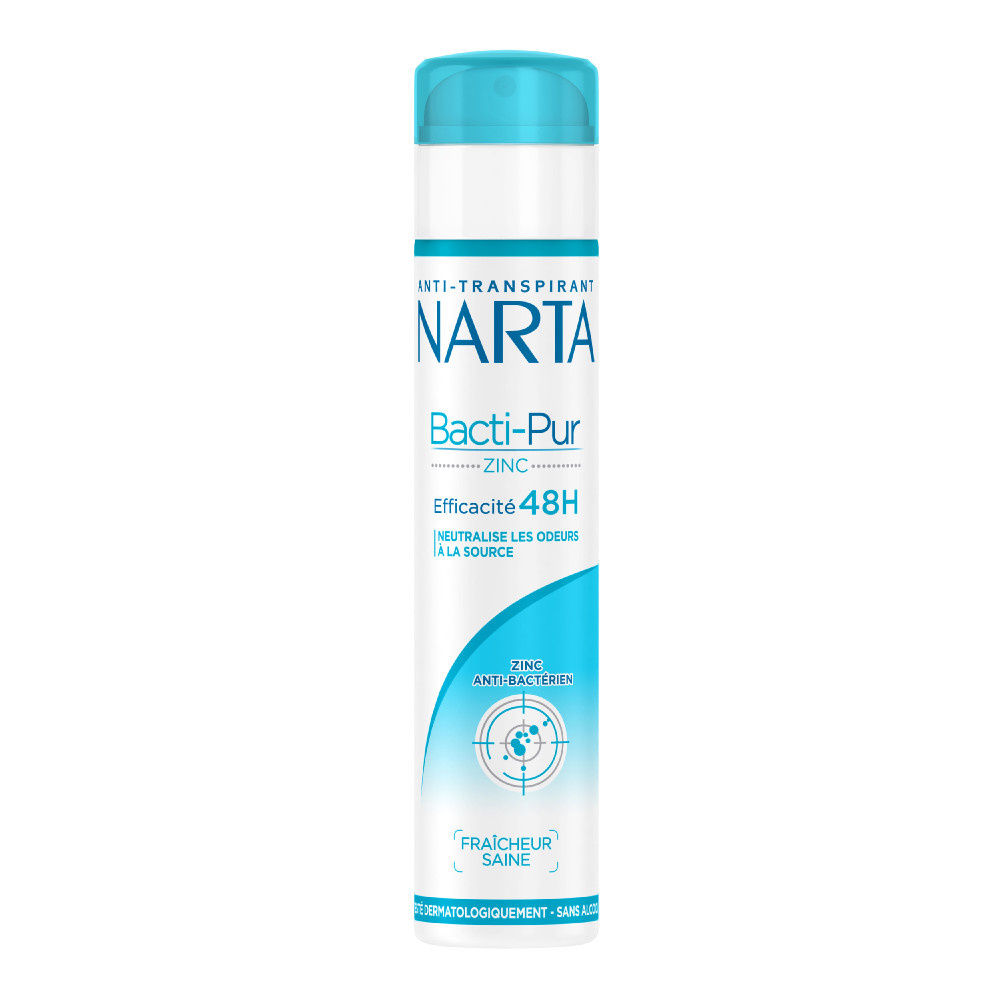 NARTA Narta Bacti-Pur Zinc Déodorant Spray  Anti-transpirant et Anti-Bactérien 48h