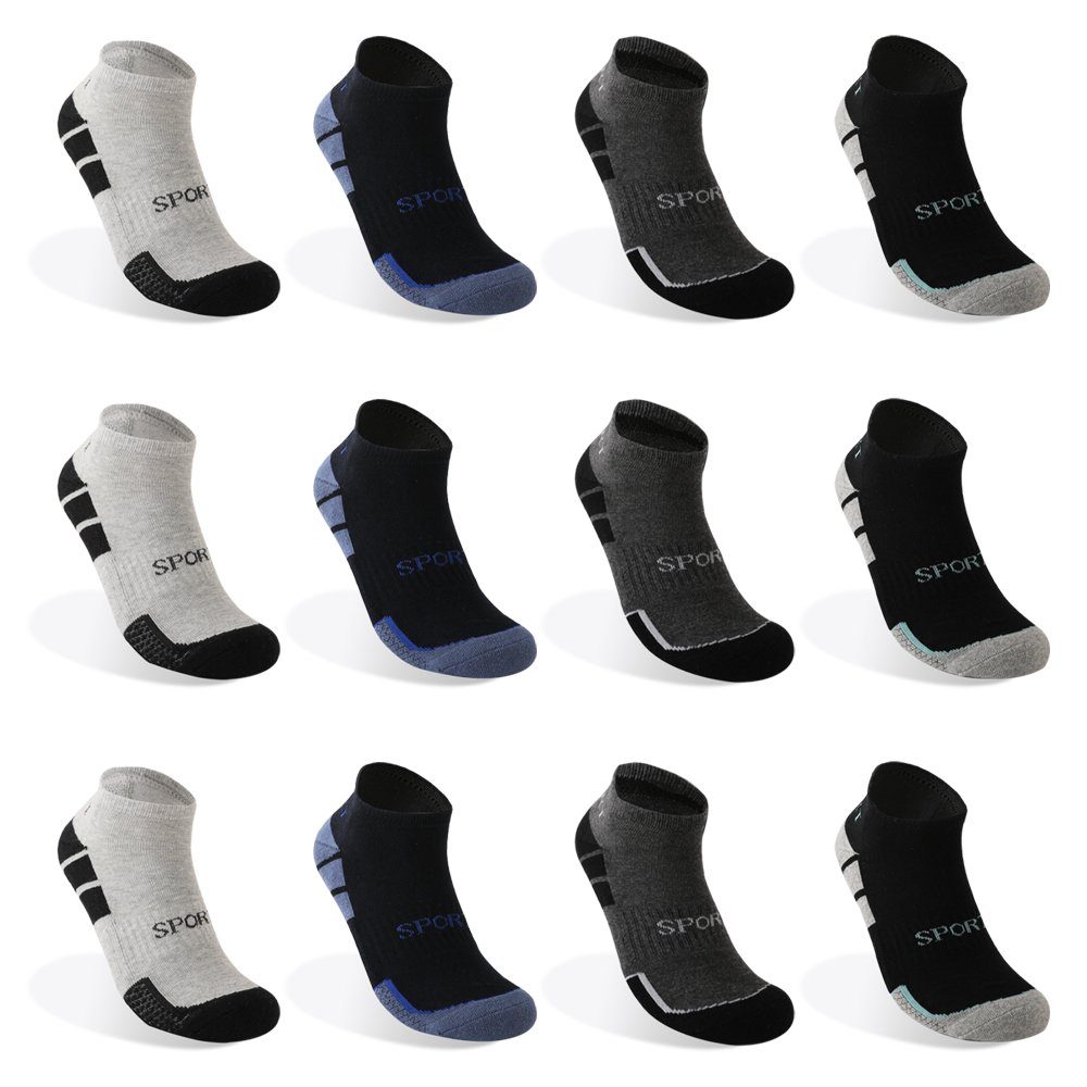 TEXEMP Thermosocken 3 - 12 Paar Thermo Socken Sneaker Kurzsocken Dicke Warme Wintersocken (3-Paar) Wärmend - Mit Innenfrottee