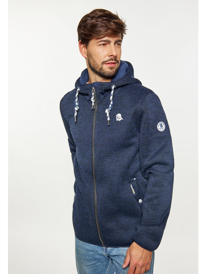 Schmuddelwedda Strickfleeceblouson in Marine Melange günstig kaufen S
