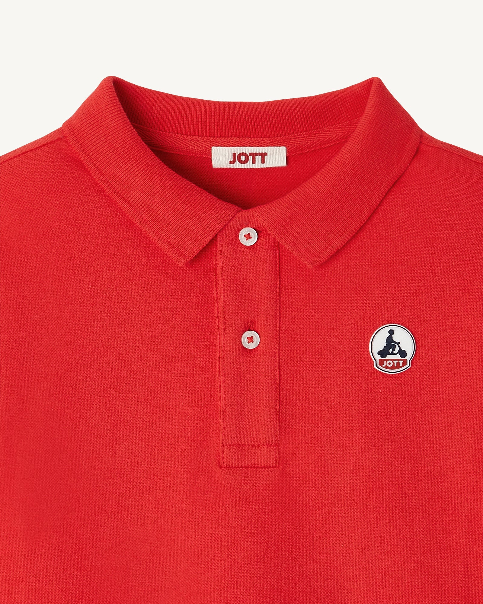Polo enfant en coton biologique Rouge vif Salvador