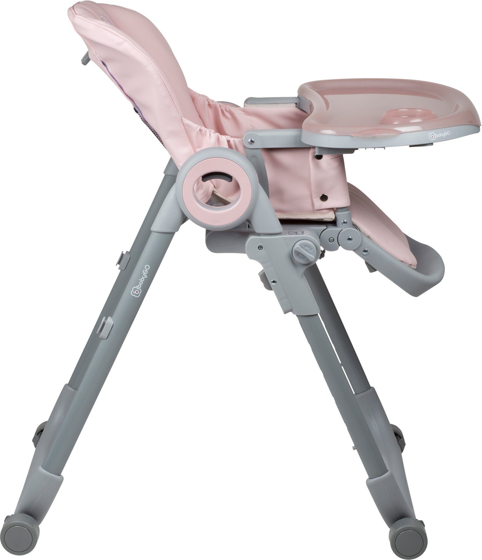 BabyGo Hochstuhl Divan, pink, platzsparend zusammenklappbar