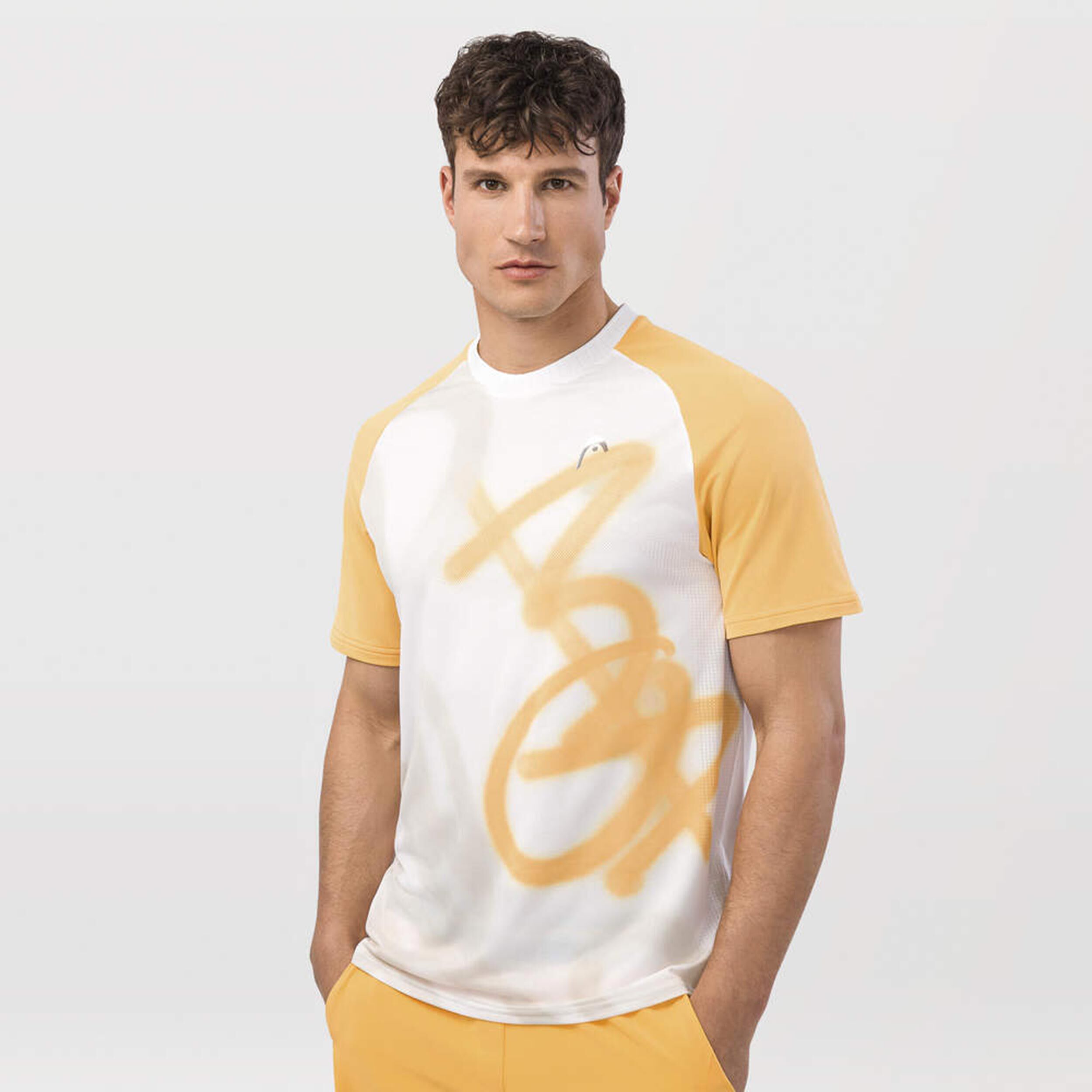 Performance Mc New York T-Shirt Herren - Weiß, Goldgelb
