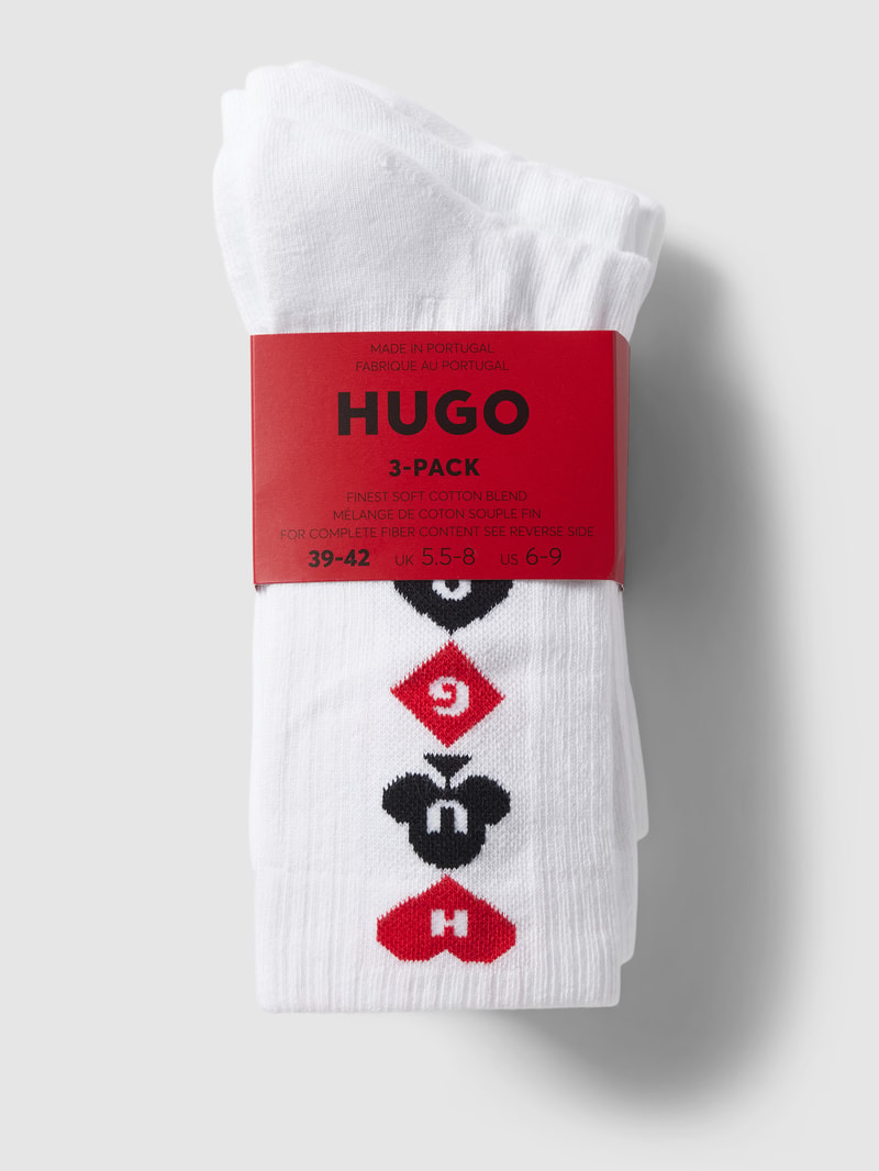Socken mit Label-Stitching im 3er-Pack in weiß