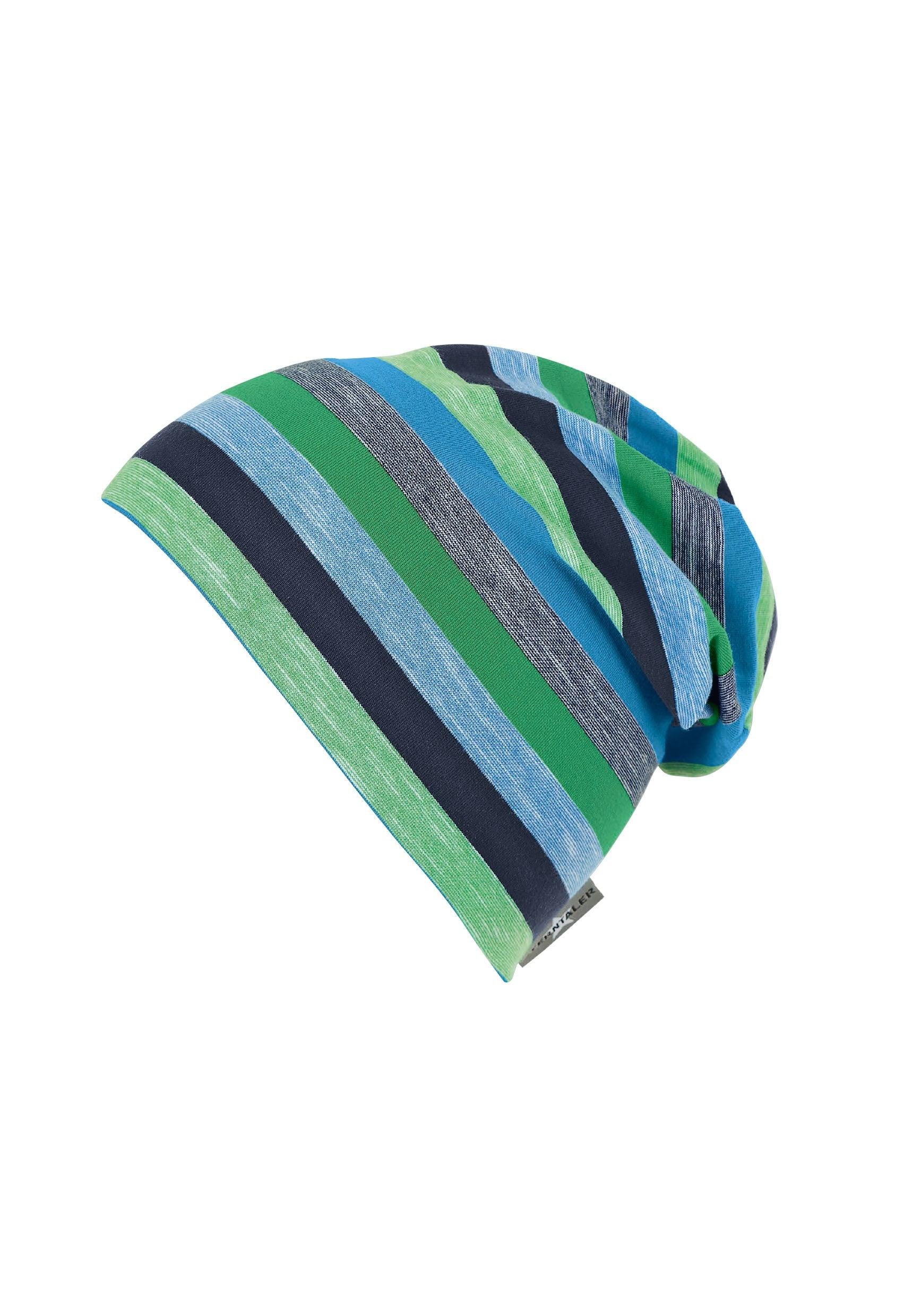 Slouch-Beanie aus Jersey-Effektgarn, UV-Schutz 50+