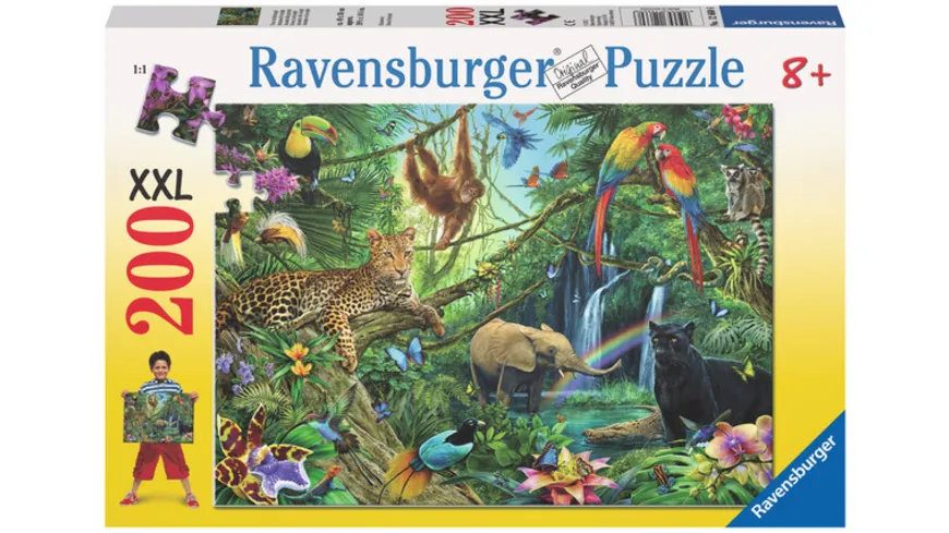 Ravensburger Puzzle - Tiere im Dschungel, 200 Teile