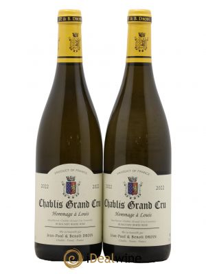 Chablis Grand Cru Hommage à Louis Jean-Paul & Benoît Droin (Domaine)  2022 - Lot de 2 Bouteilles