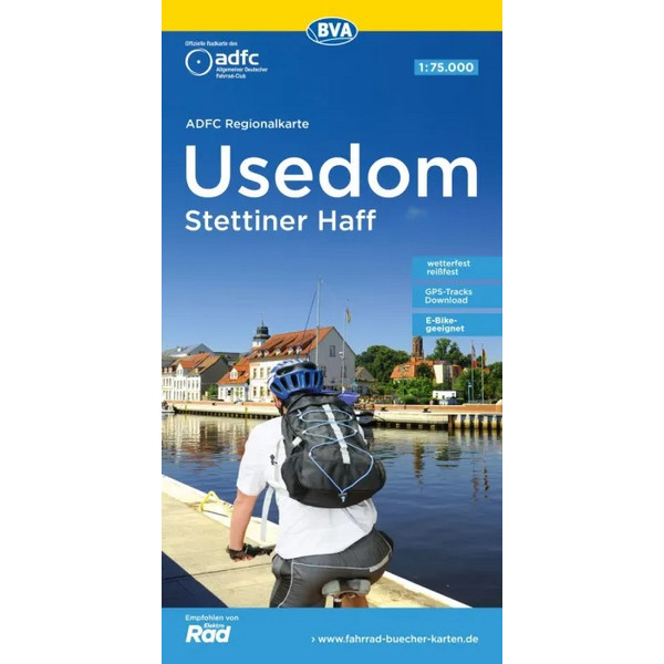 ADFC-REGIONALKARTE USEDOM STETTINER HAFF, 1:75.000 - Fahrradkarte