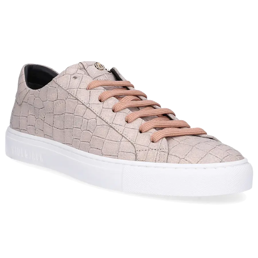 Hide & Jack - Sneaker low LOW TOP SNEAKER Kalbsleder Logo beige - beige