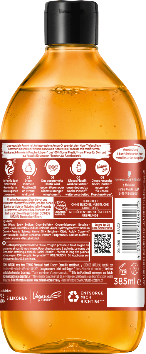 Shampoo Argan-Öl, 385 ml