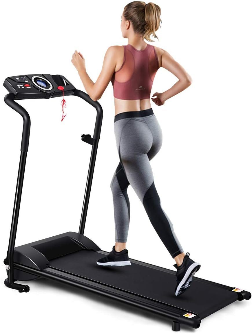 KOMFOTTEU Laufband Fitnessgerät, bis 100 kg, bis 10 km/h