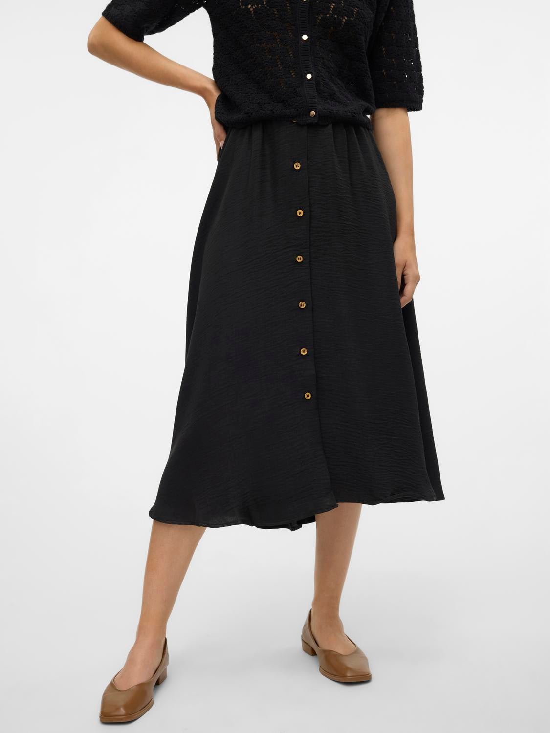 VMMELANEY Hohe Taille Langer Rock