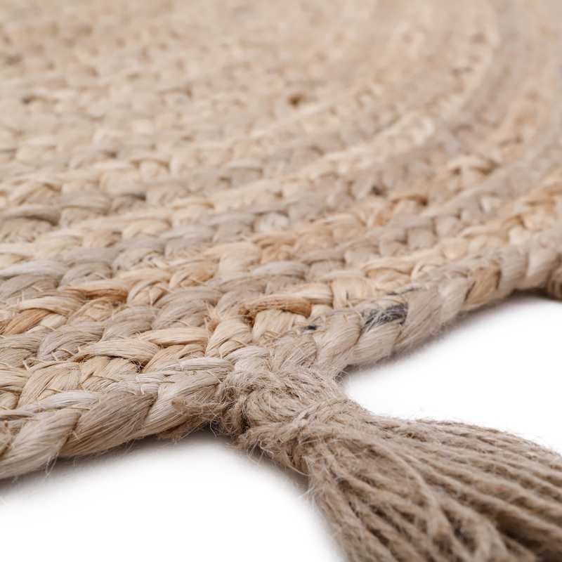 Tapis jute avec pompons 140cm ELSE