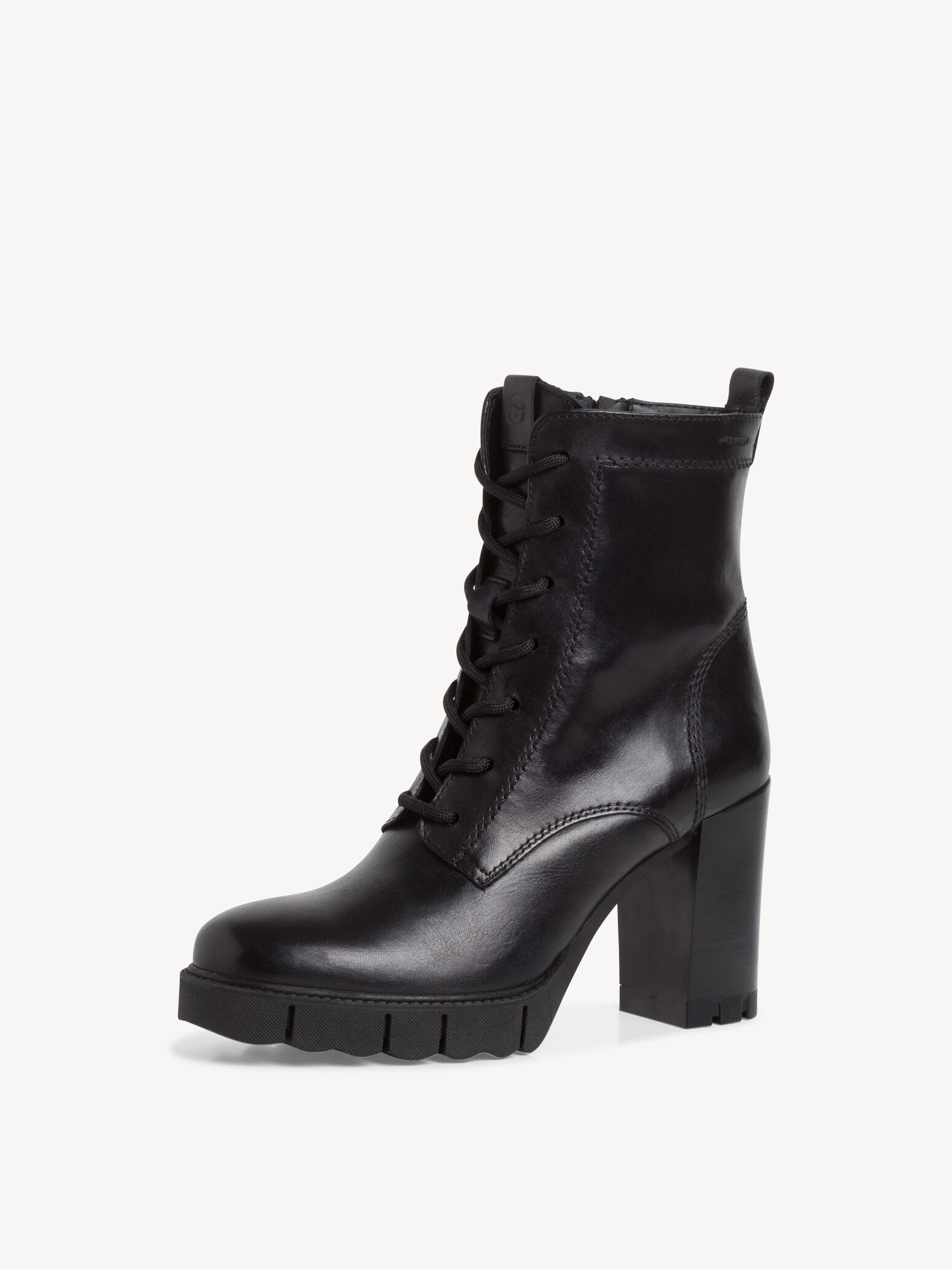 Bottine en cuir - noir