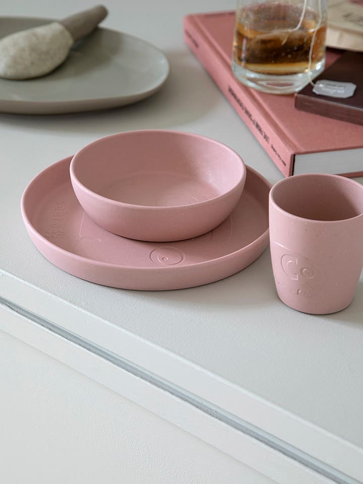 Sebra 3tlg. Geschirr-Set in Rosa günstig kaufen onesize