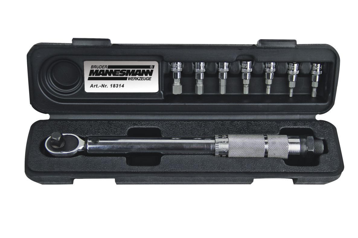 Brüder Mannesmann 18314 Torque Wrench 5-25 Nm 1/4