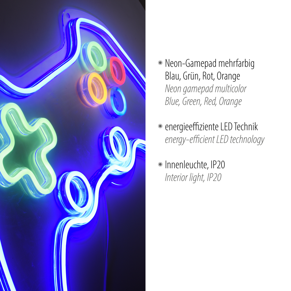 Neon-LED-Bild Neon-Gamer
