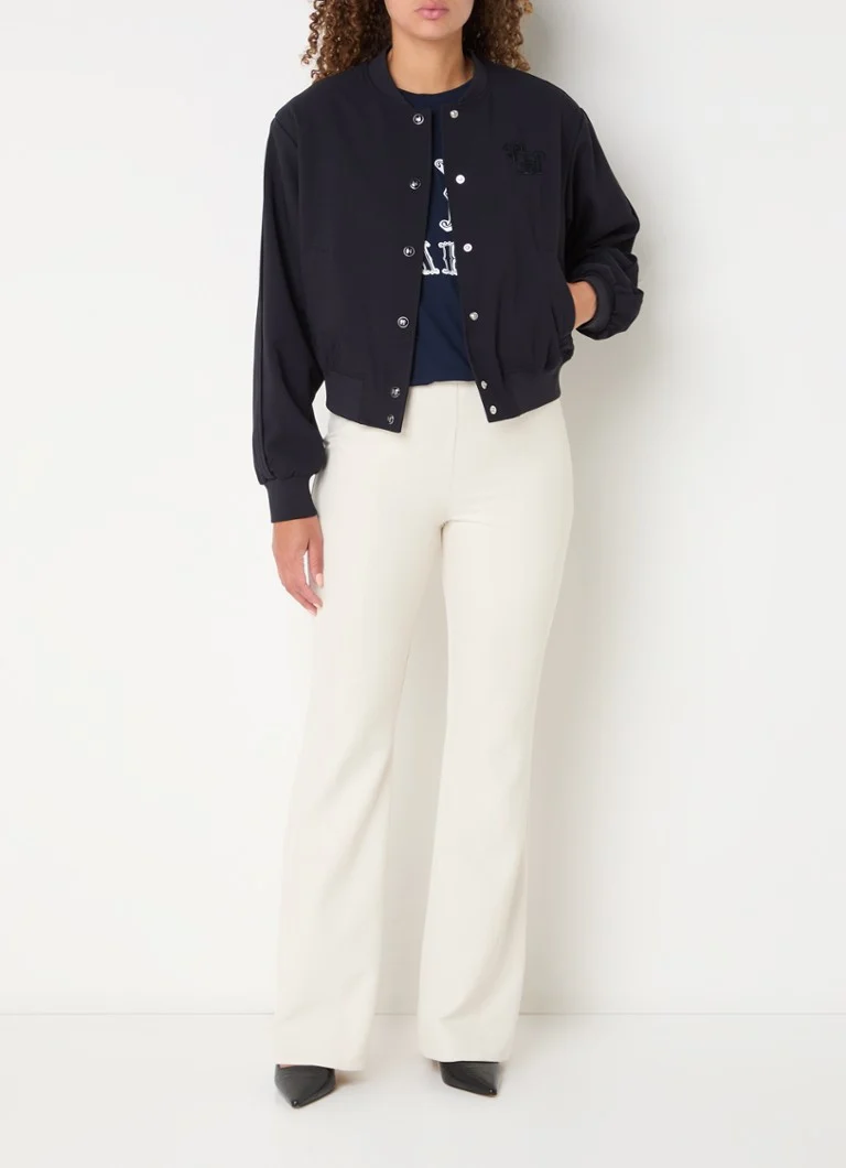 Giacca bomber Fifth House modello Cora con spalline e logo