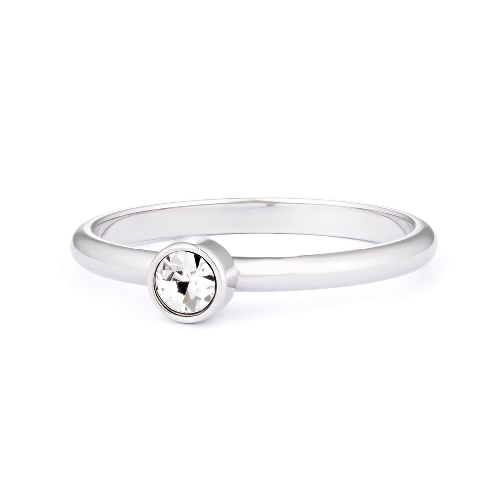 Pippa&Jean Bague en acier inoxydé Acier inoxydable Verre en Argent Bague