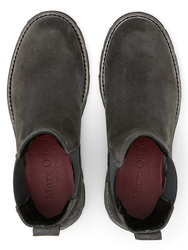 Marc O'Polo Shoes Leder-Chelsea-Boots in Schwarz günstig kaufen