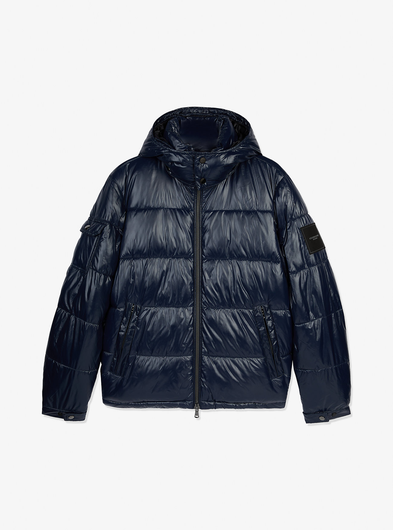 Northend vattert nylon pufferjakke - MARINEBLÅ