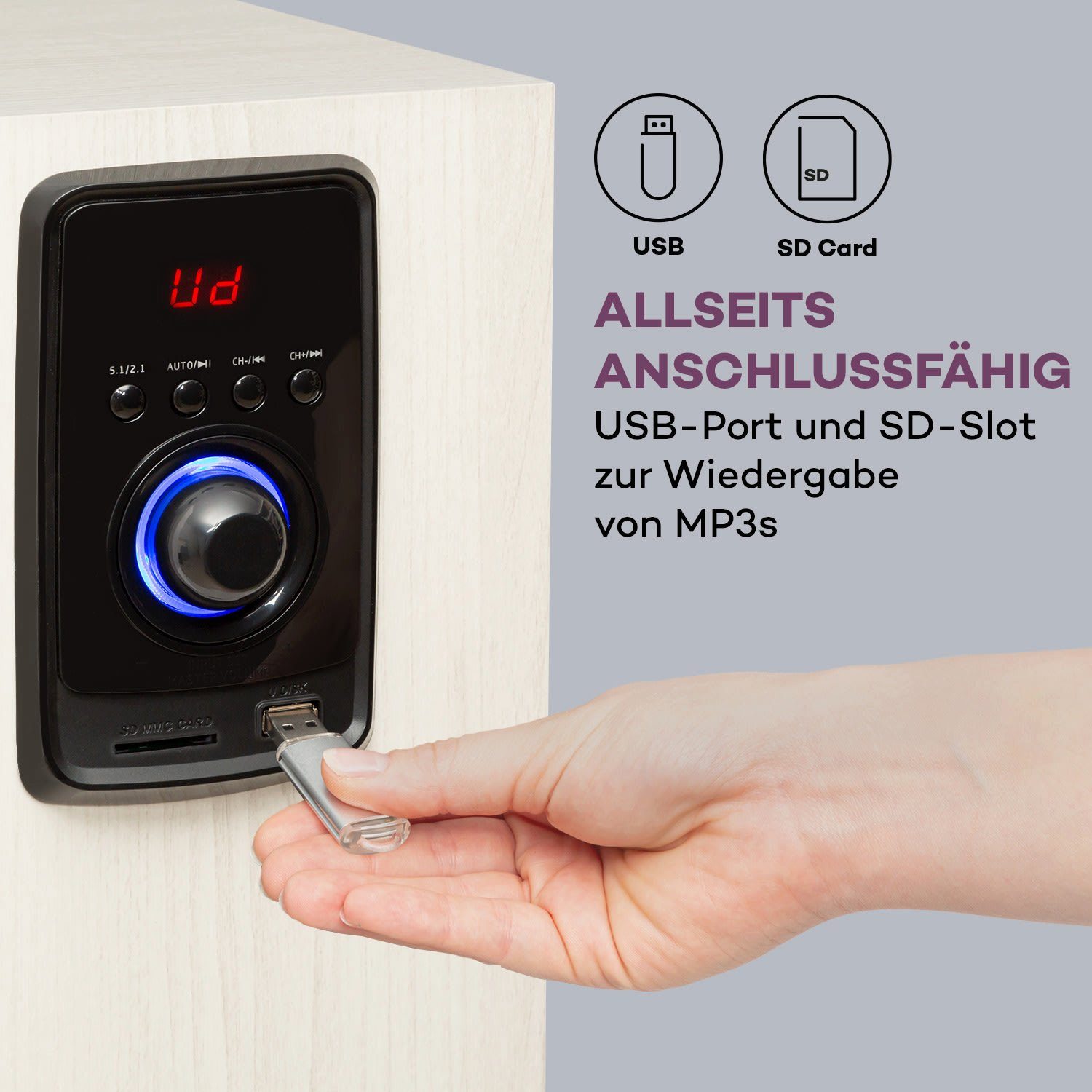 Auna Areal Elegance Lautsprechersystem (Bluetooth, 190 W)