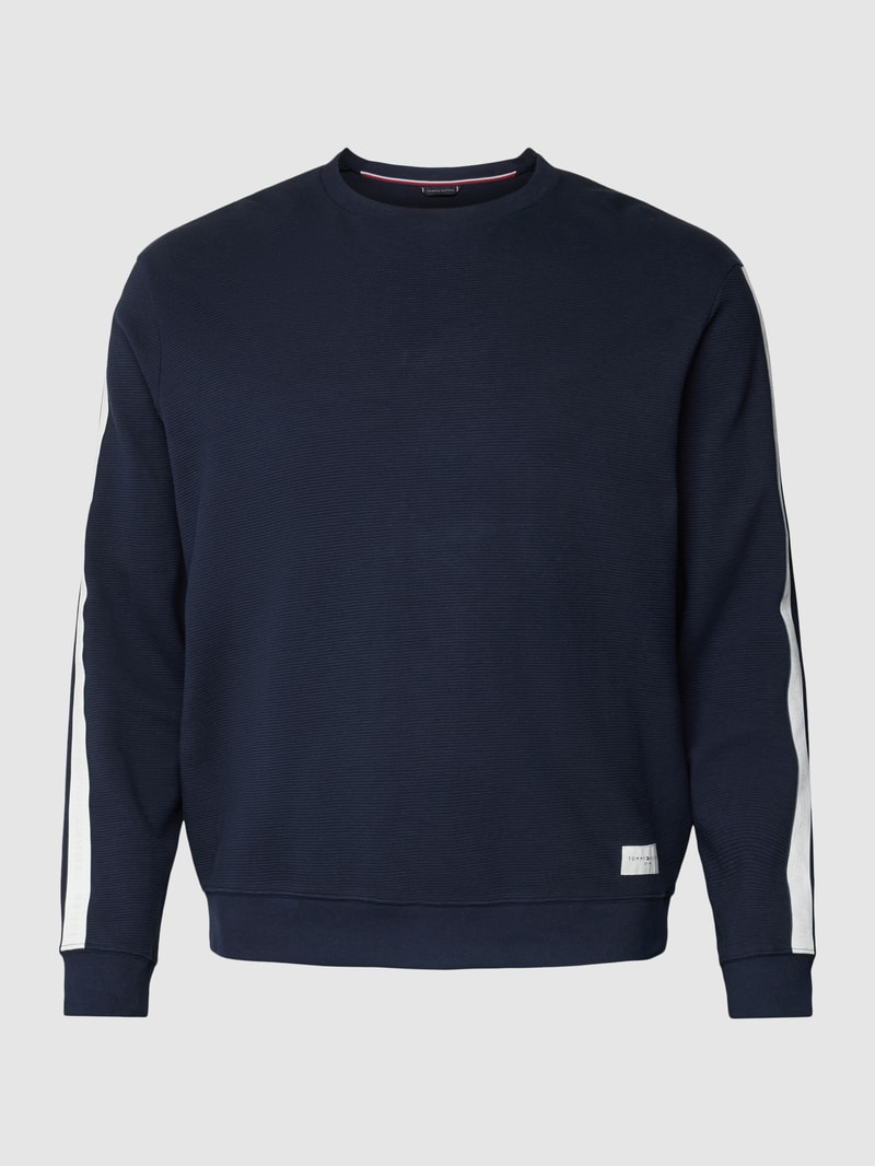 PLUS SIZE Sweatshirt mit Kontraststreifen in marineblau