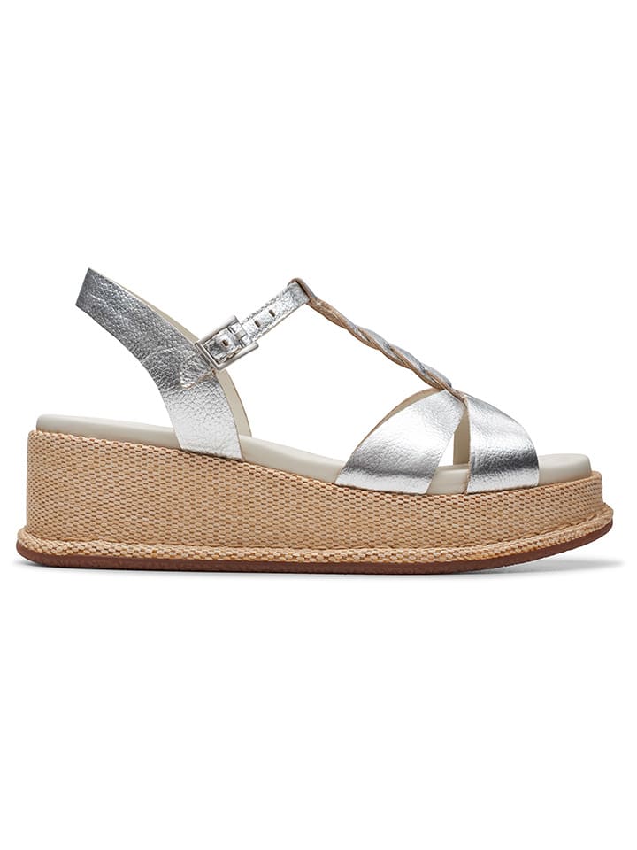 Clarks Leder-Keilsandaletten 