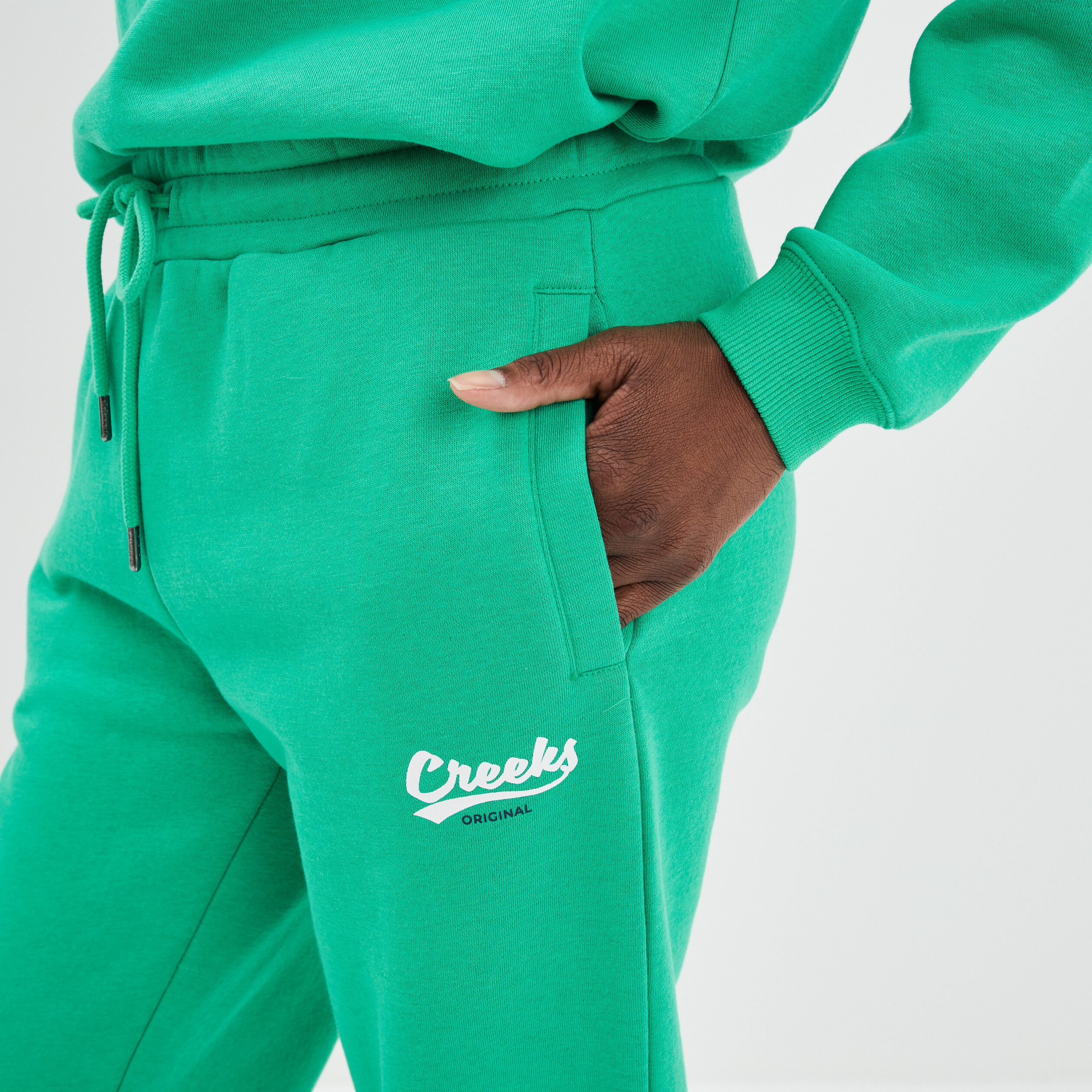Pantalon jogging droit vert femme | La Halle
