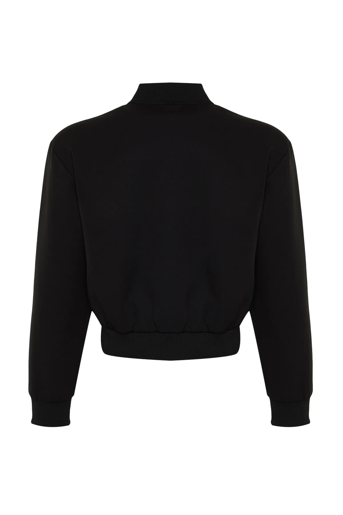 Trendyol Collection  Schwarze, verkürzte, schmale Bomberjacke TWOSS24MO00032