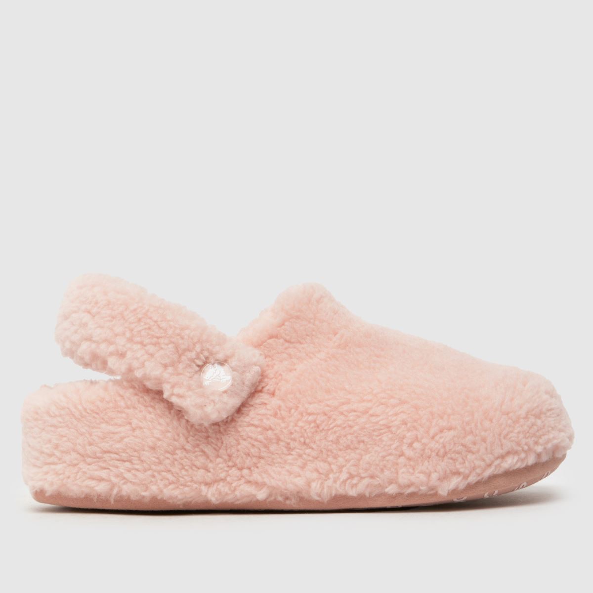 Crocs ljusrosa klassiska Cozzzy flicktofflor