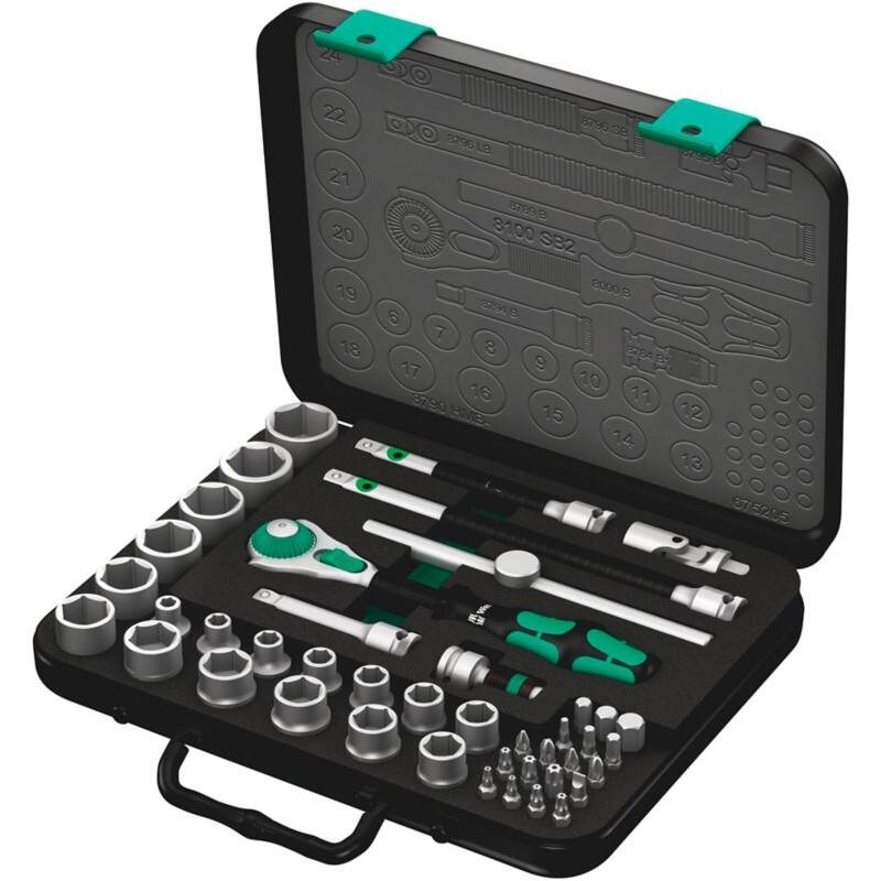 Wera Knarrensatz 8100 SB 2 Zyklop Speed 3/8 Antrieb 5003594001 Silber