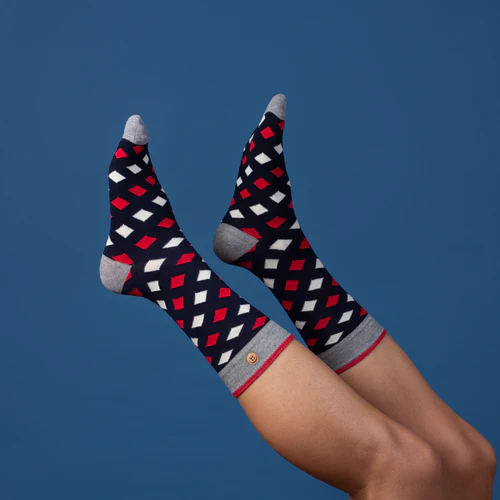 Anthony & Kate Socks - Navy Blue