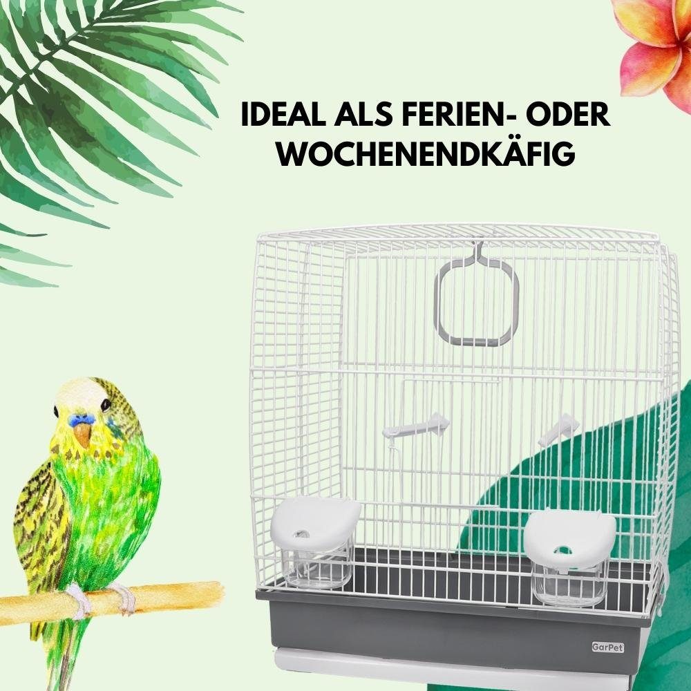 GarPet Vogelkäfig Vogelkäfig Wellensittich Kanarien Käfig für Vögel Transport Vogelbauer