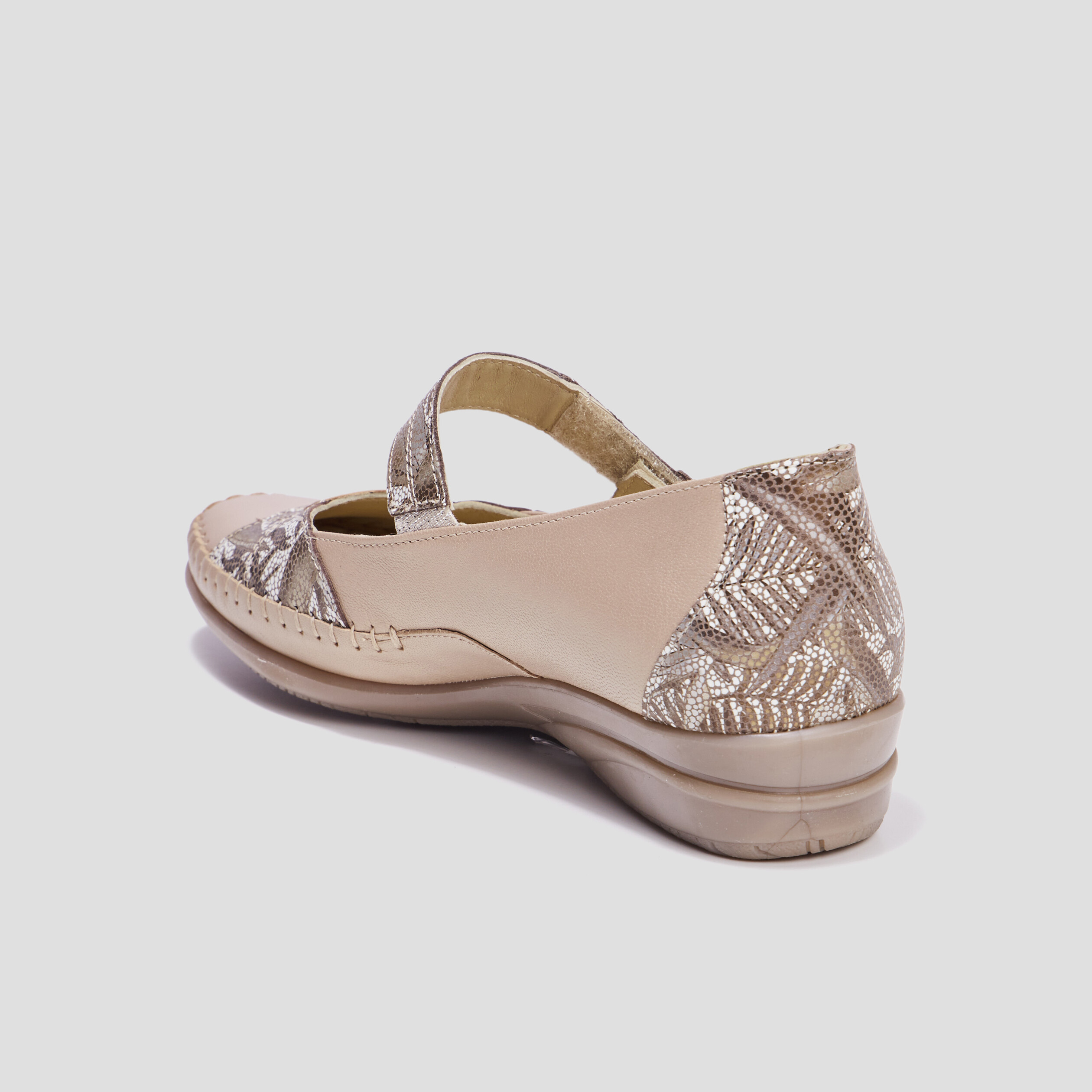 Ballerines pied large cuir Confortissimo sable femme | La Halle