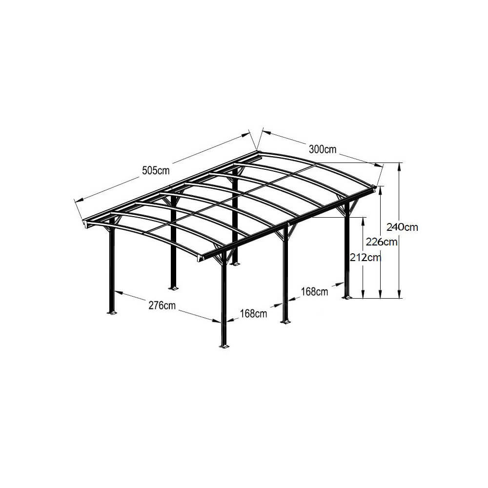 Home Deluxe DESIGN Carport FALO - Anthrazit