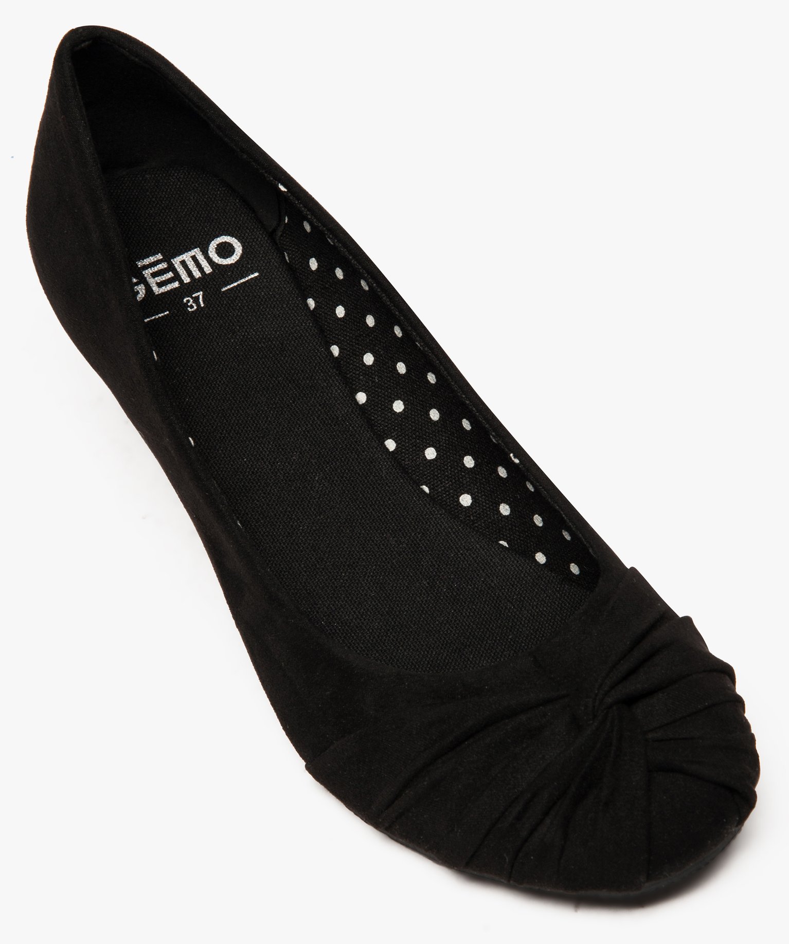 Ballerines à talon compensé noir | GEMO
