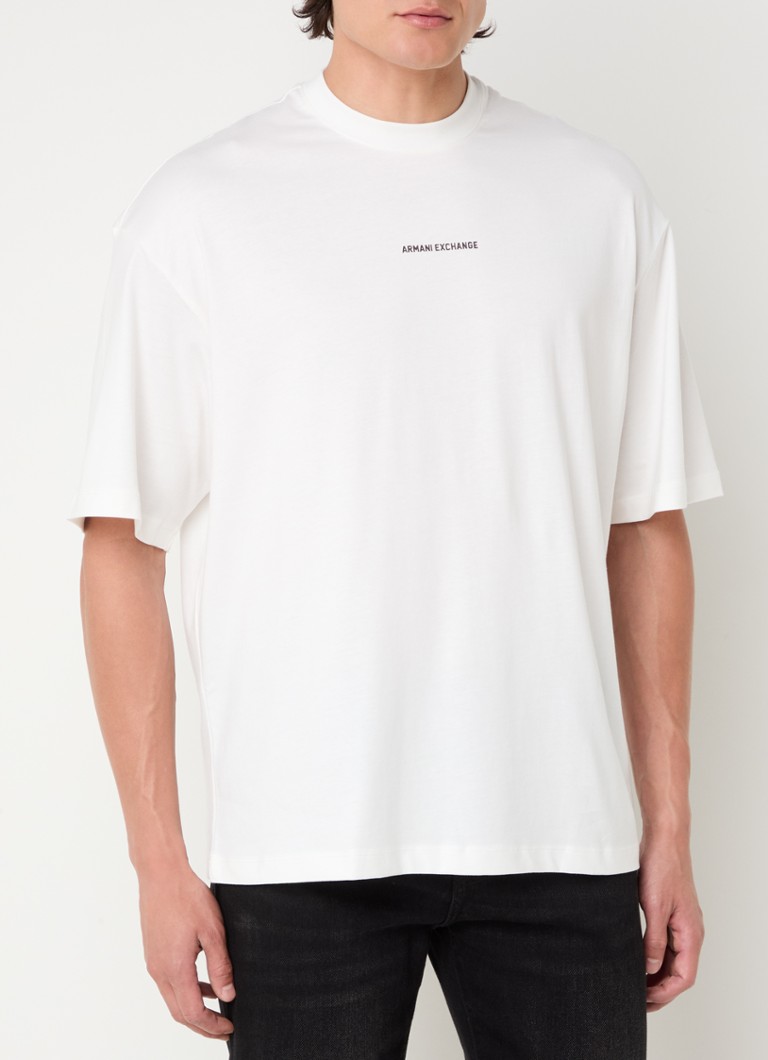 Armani Exchange T-krekls ar logotipu un apdruku aizmugurē
