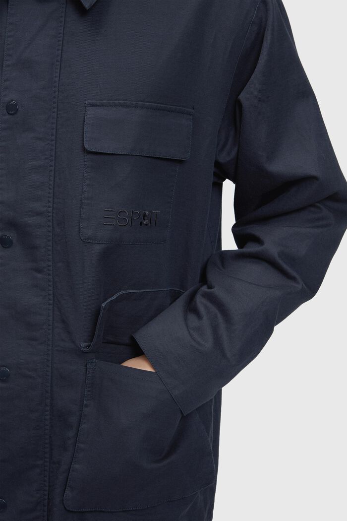 Shacket aus Leinen-Mix mit Zipper