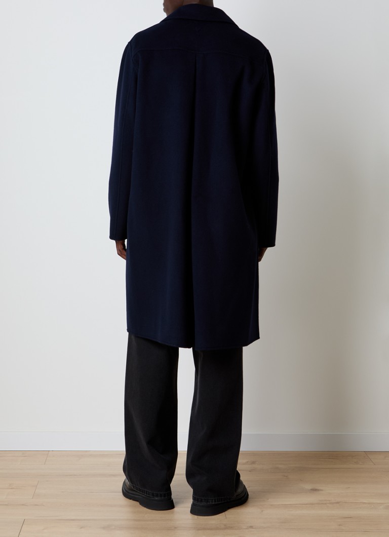 Cappotto AMI Paris Car in misto lana e cashmere con tasche laterali