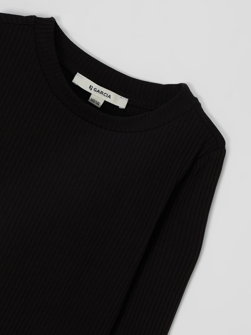 Longsleeve mit Viskose-Anteil in schwarz