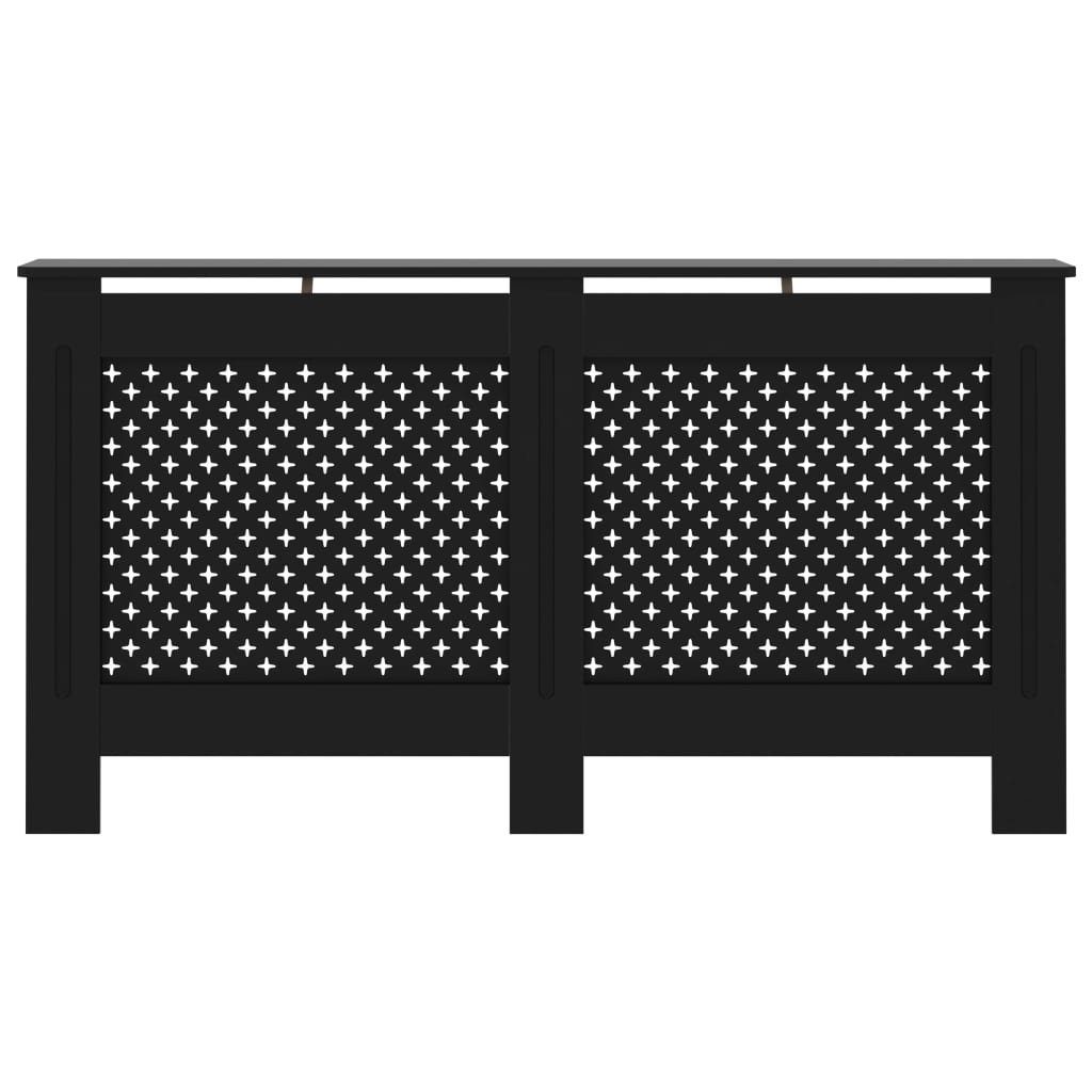 vidaXL Heizkörper-Wäschetrockner Heizkörperverkleidung Schwarz 152 x 19 x 81 cm MDF