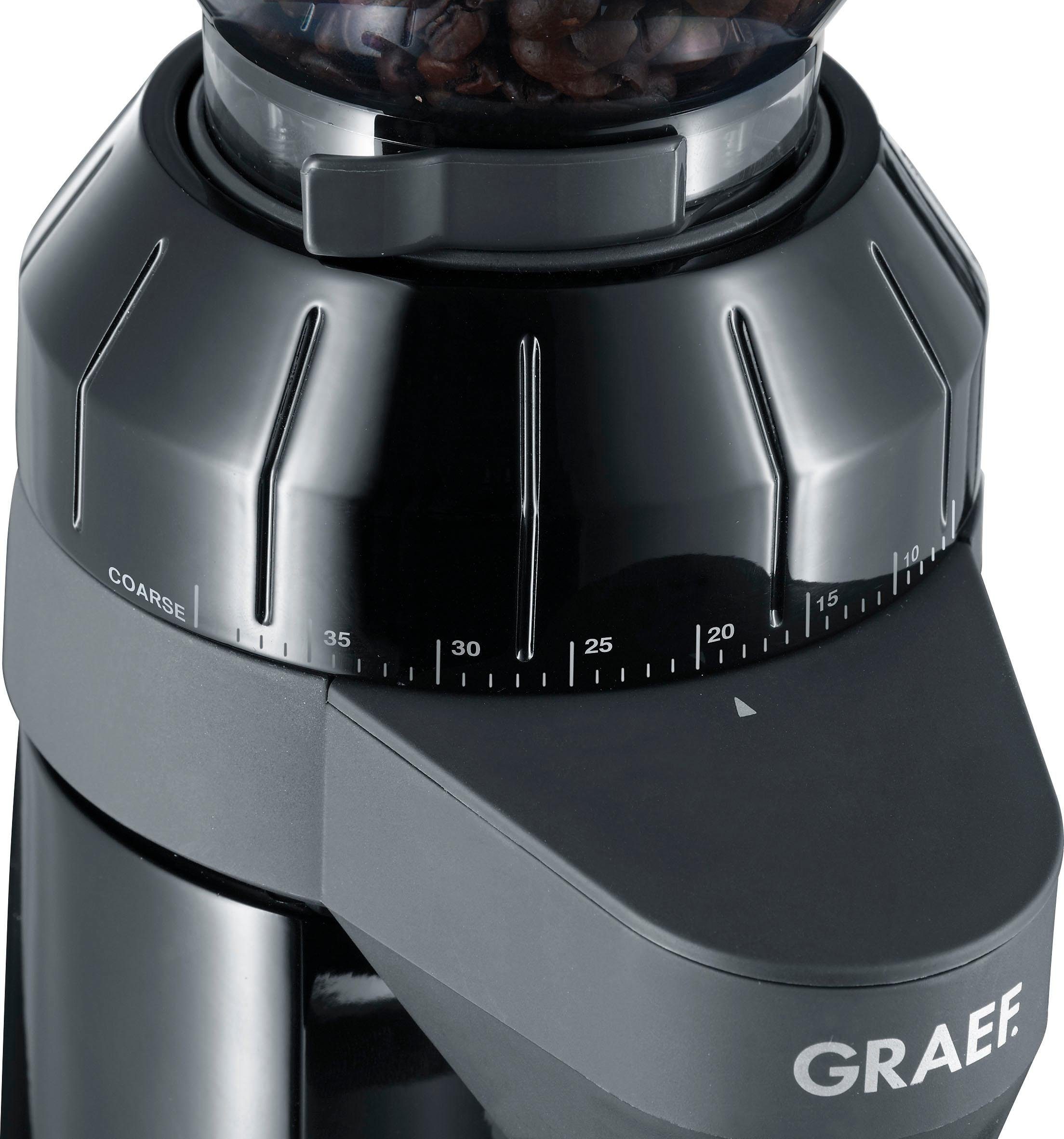 Graef Kaffeemühle CM 802, 120 W, Kegelmahlwerk, 350 g Bohnenbehälter, mit 40 Mahlgradeinstellungen
