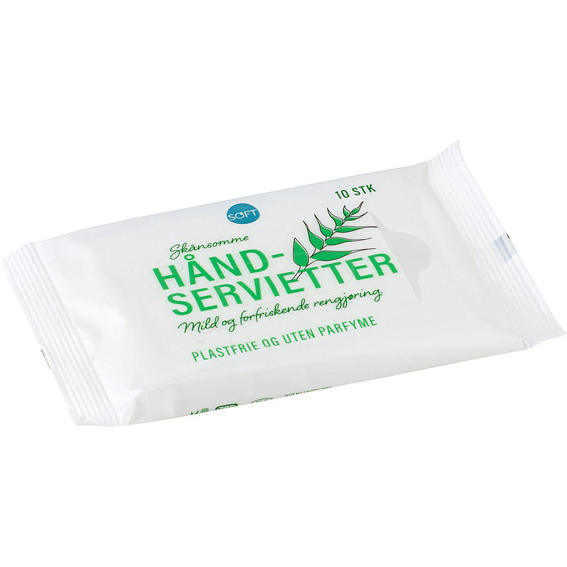 Soft Våtserviett 10 stk Aloe vera reisepakning